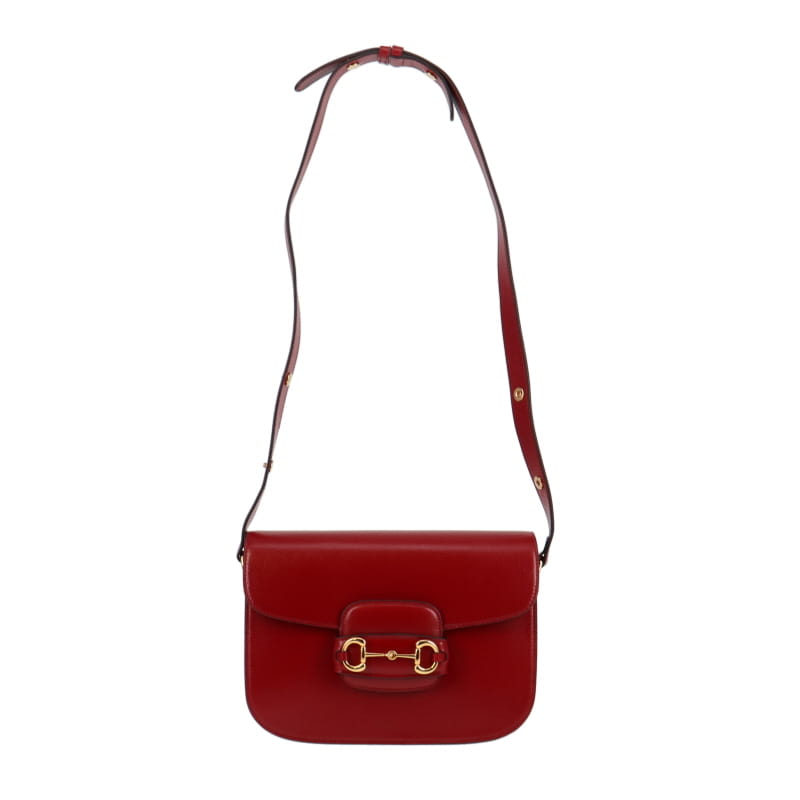 Gucci Horsebit 1955 Shoulder Bag Red Leather