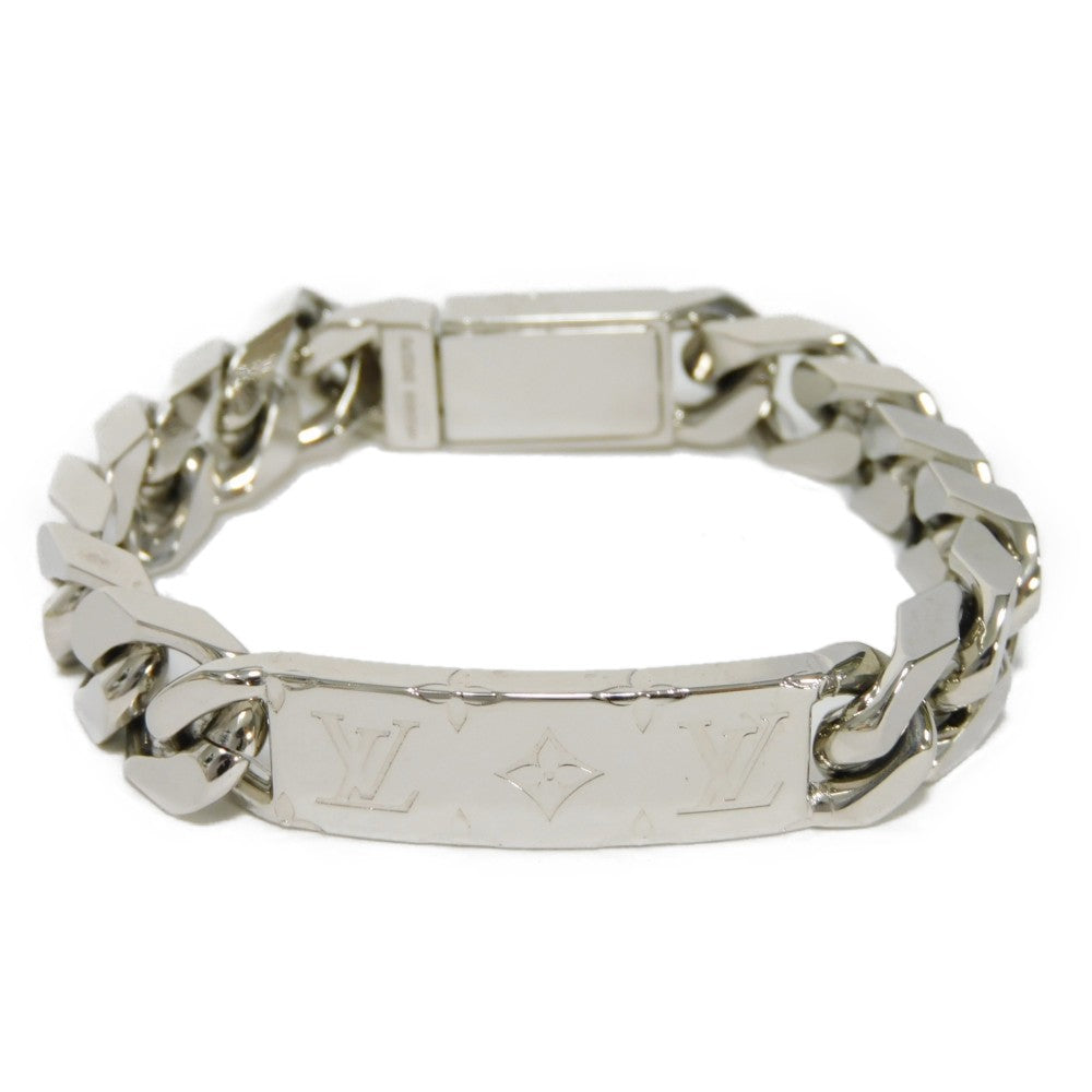 LOUIS VUITTON bracelet M62486 metal Silver Bracelet Chain Monogram mens Used