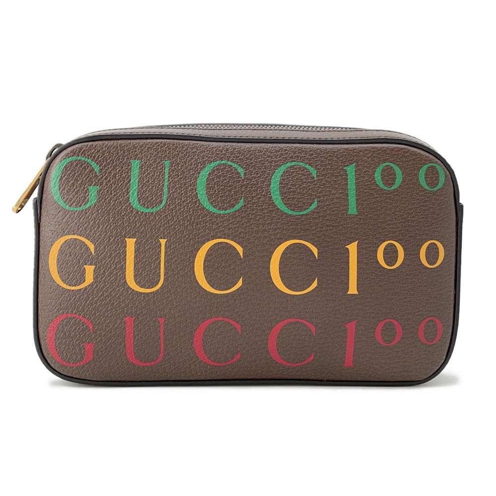 GUCCI Belt bag 100th anniversary limited edition Brown602695 Leather