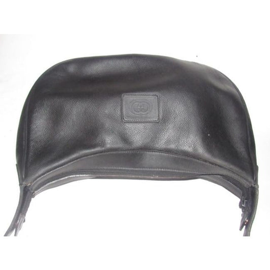 Gucci Xl Vintage Purses Black And Gg Leather Hobo Bag