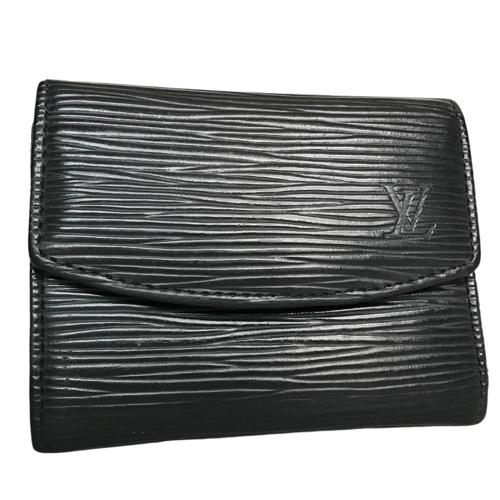 LOUIS VUITTON Coin case M63412 Epi Leather black Compact wallet Porto Monnaie Simple Coin Purse