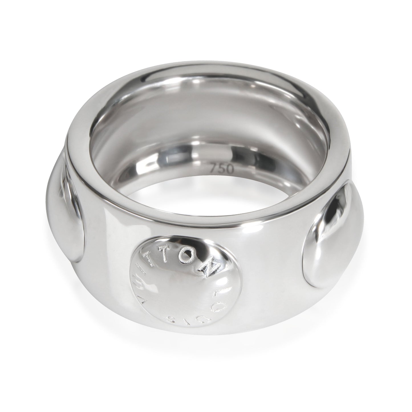 LOUIS VUITTON Empreinte 10 mm Band in 18K White Gold