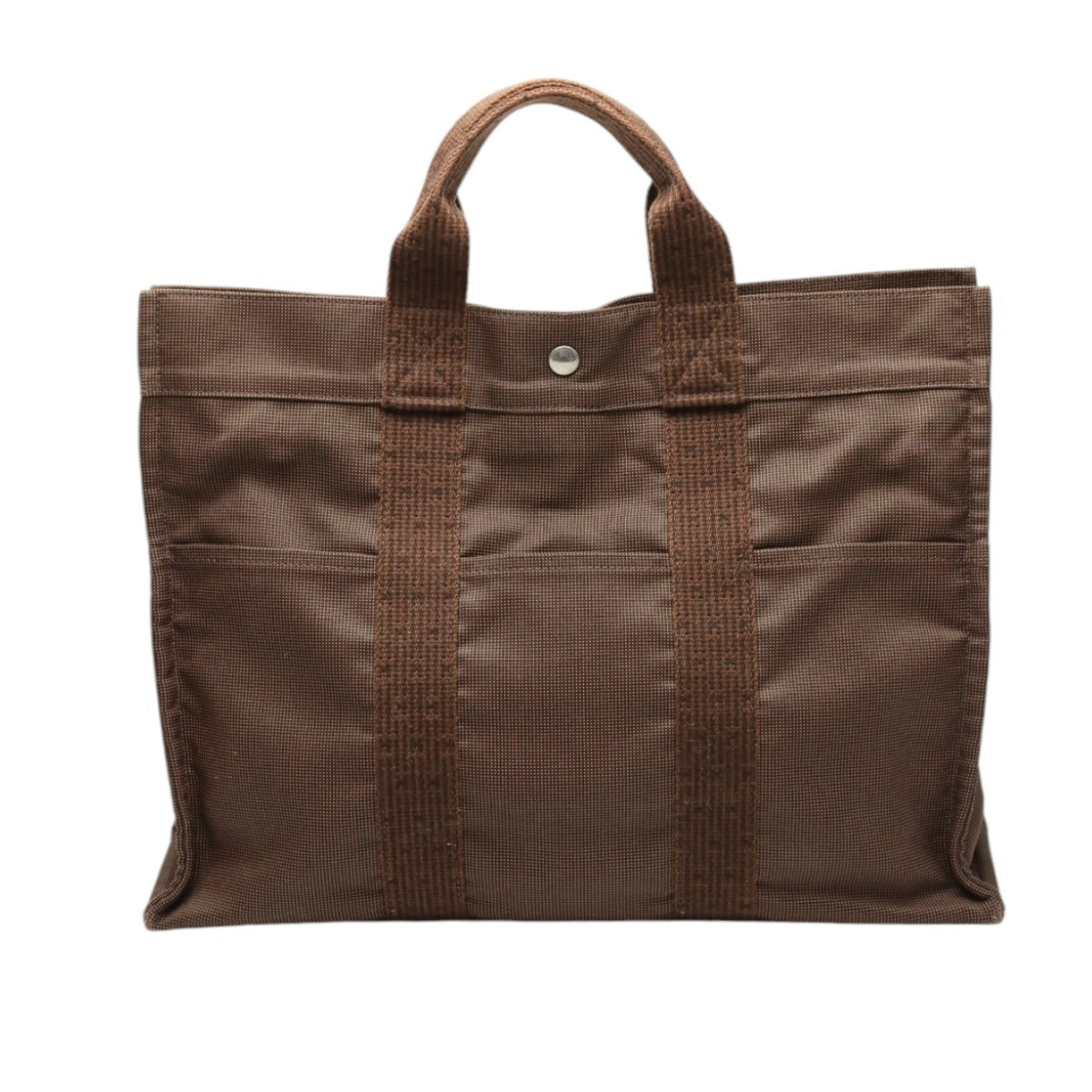 HERMES Tote Bag canvas Brown canvas Her LineMM