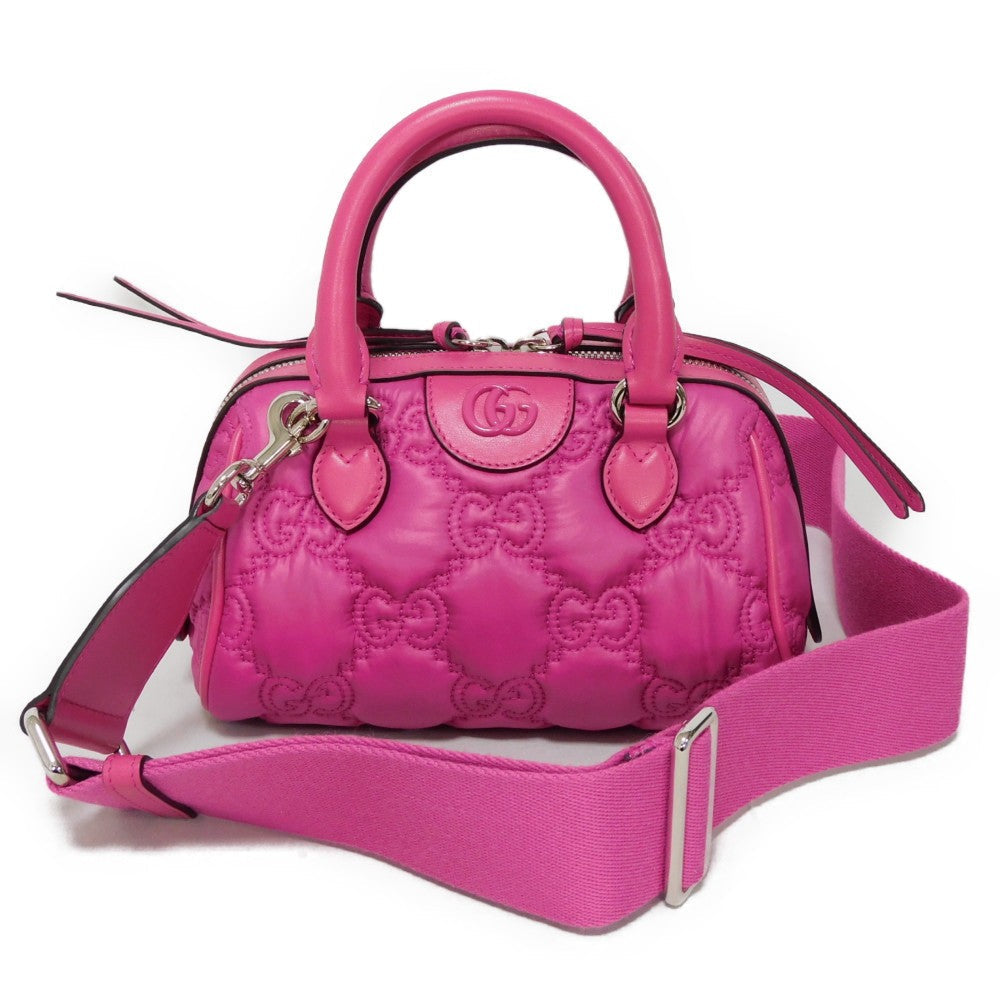 GUCCI Handbag 702251 Nylon pink GG Marmont GG Matelasse Mini Bag