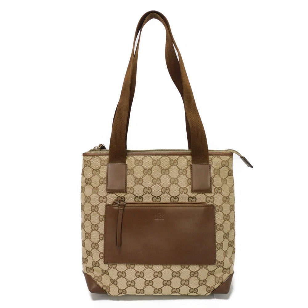 GUCCI Tote Bag 28893 GG canvas x calf leather beige GG canvas logo mini tote