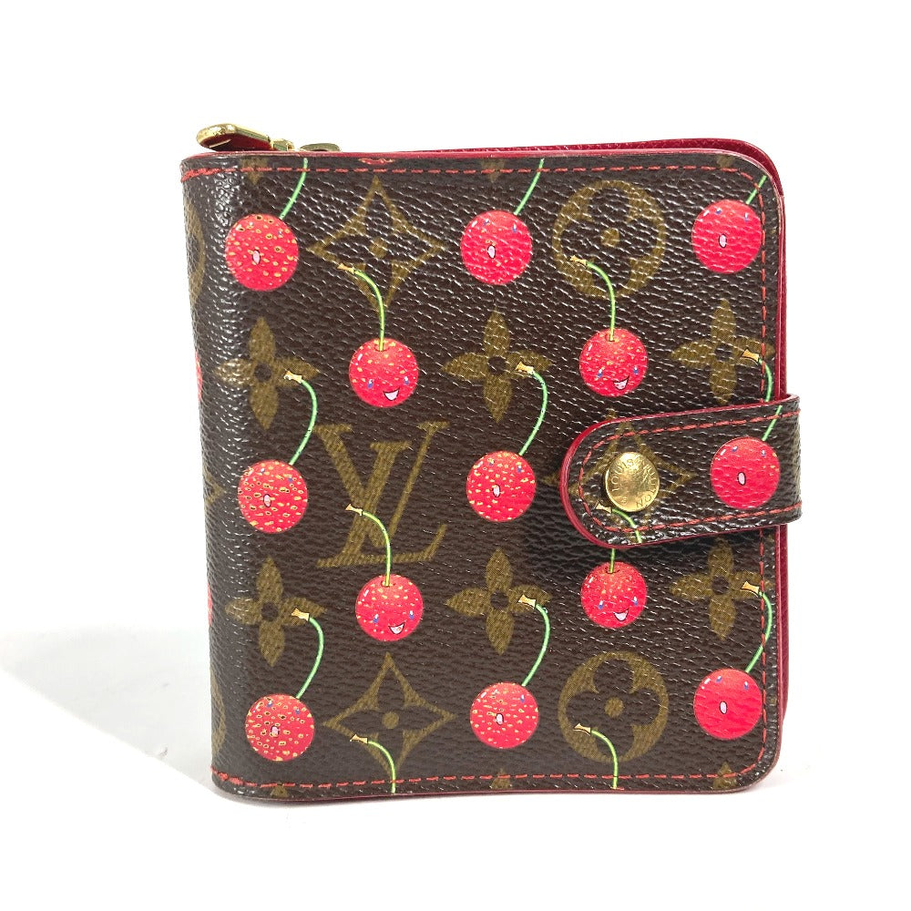 LOUIS VUITTON Folded wallet M95005 Monogram canvas Brown Monogram Cherry Compact zip