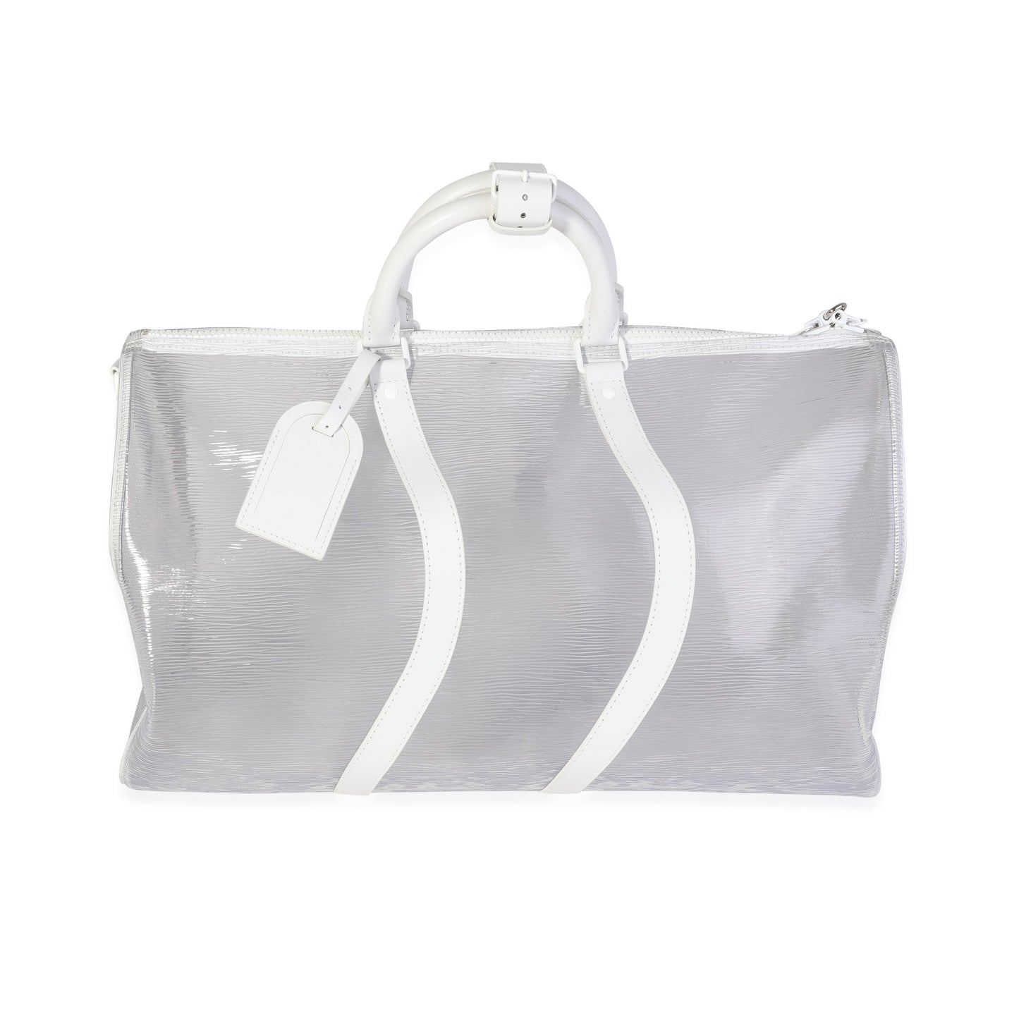 LOUIS VUITTON Clear Epi PVC Wavy Keepall Bandouliere 50