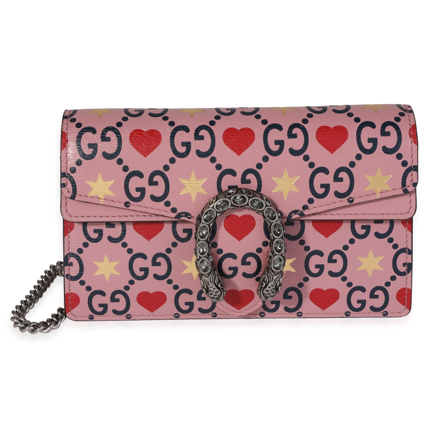 Gucci Pink Calfskin Valentine's Day Super Mini Dionysus Bag