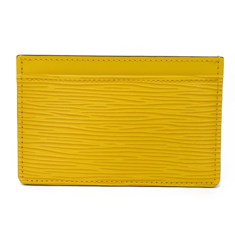 LOUIS VUITTON Card Case M81065 Epi Leather x grain leather sunflower Epi Porto cult Simple