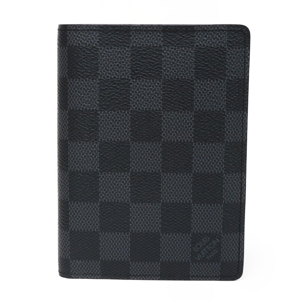 LOUIS VUITTON Bifold Wallet N61226 Damier Graffit canvas x grain leather Noir Damier Graphite Portefeuille Regular