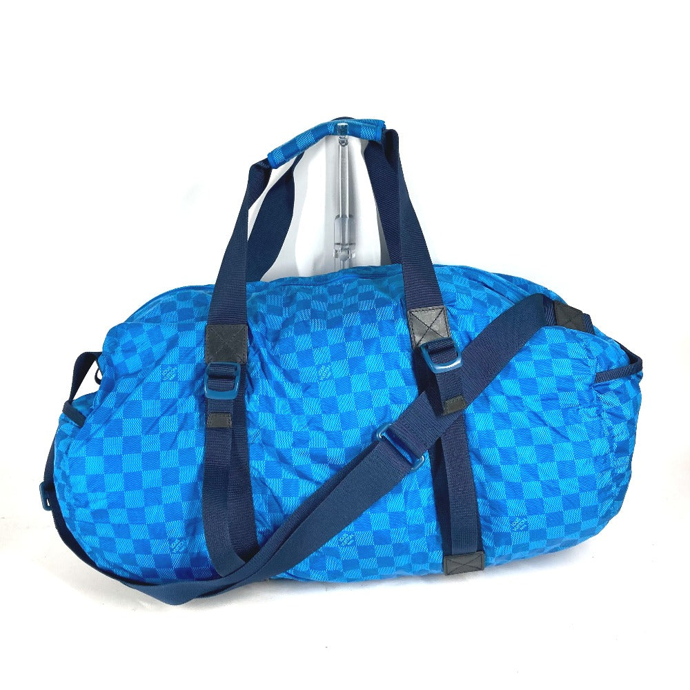 LOUIS VUITTON Boston Duffel bag M97057 Nylon blue Damier van tulle Plat Ktical