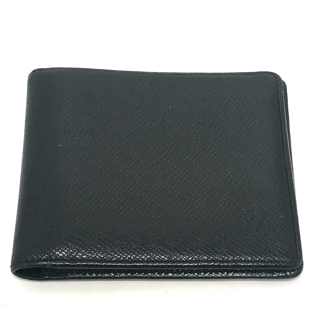 LOUIS VUITTON Folded wallet M30462 Taiga Leather black Porte Billets・Cartes Crdit