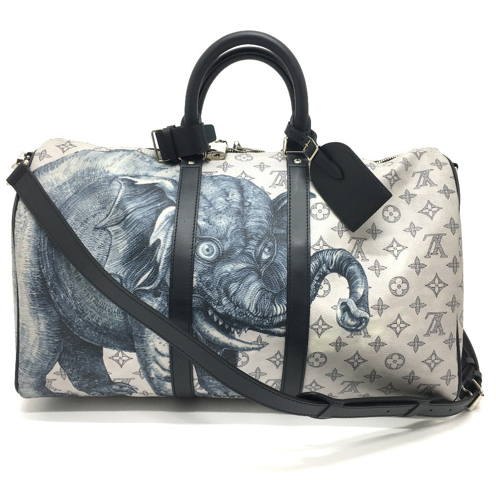 LOUIS VUITTON Boston Duffel bag M54130 Monogram savanna canvas White gray type Monogram savanna Chapman Brothers Keepall 45