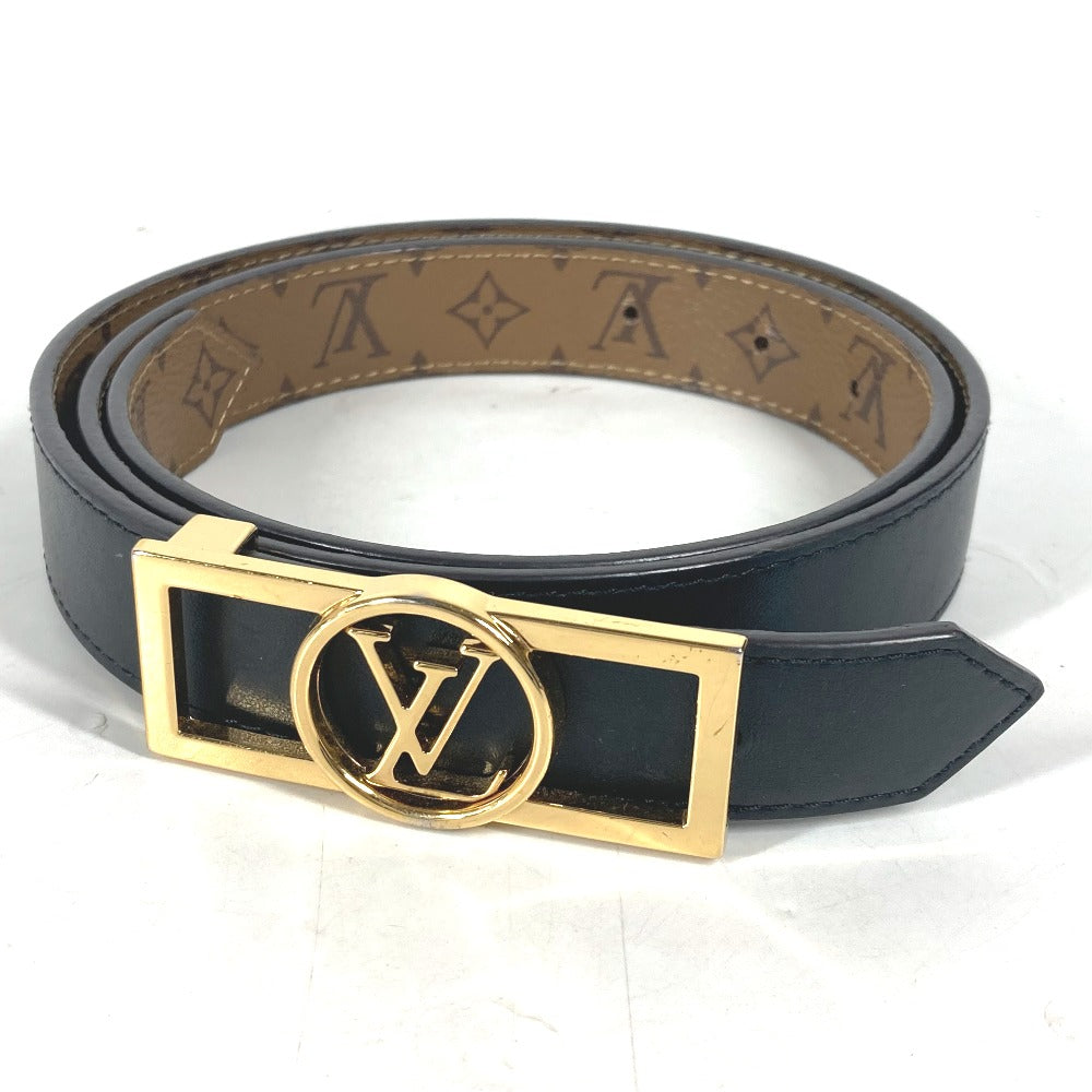 LOUIS VUITTON belt M0203W Monogram Reverse Canvas, Leather black Monogram reverse Dauphine 25MM 80