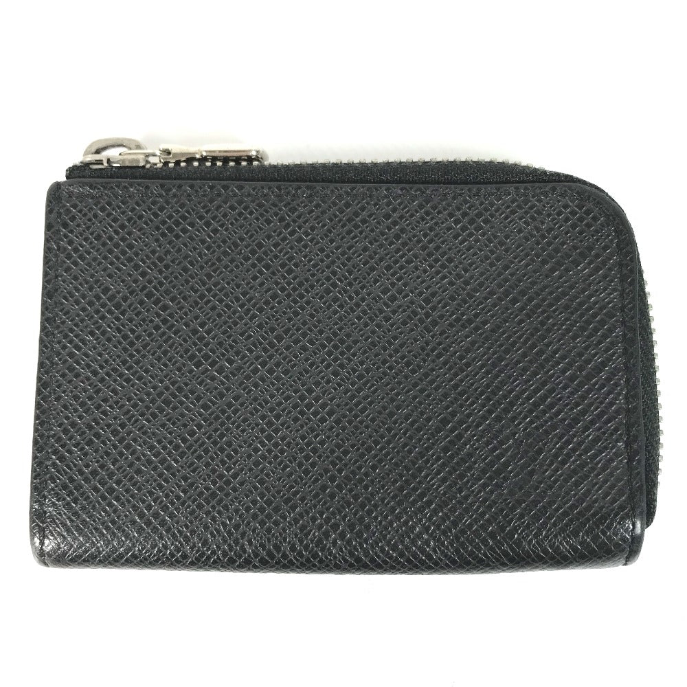 LOUIS VUITTON Coin case M63375 Taiga Leather black Taiga Porto Monnaie Jour