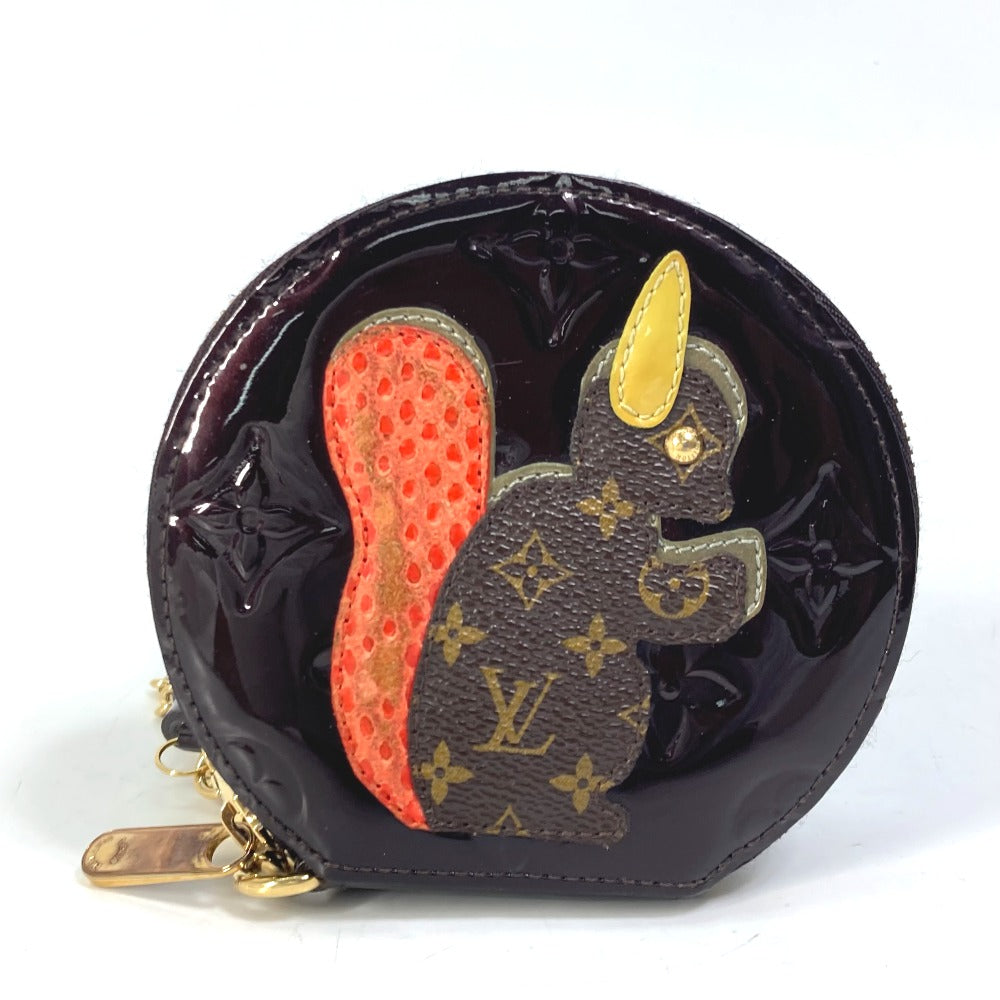 LOUIS VUITTON Coin case M91386 Monogram Vernis purple Monogram Vernis portomone ecruil Women Used