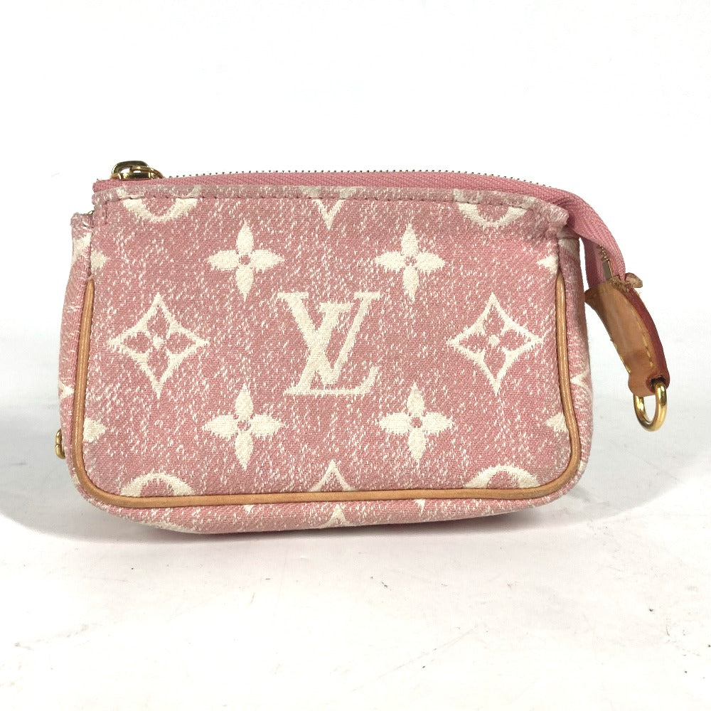 LOUIS VUITTON Coin case M81176 Monogram denim pink Monogram jacquard denim Micro Pochette Accessoires