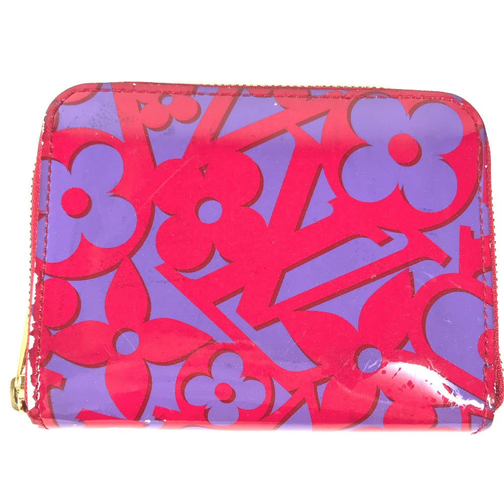 LOUIS VUITTON Coin case M90130 Patent leather purple 2014 Valentine Sweet Monogram Zip around purse Women Used