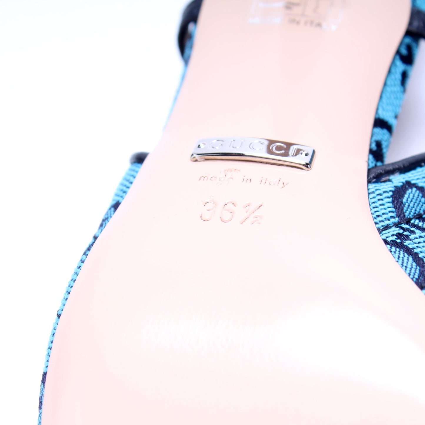 Gucci Canvas Slingback Heels Size 36.5