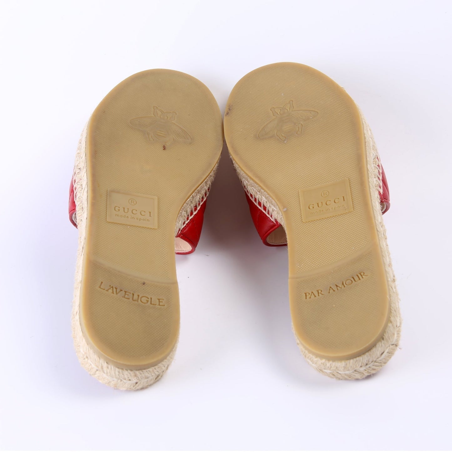 Gucci Marmont Espadrille Slides Size 39