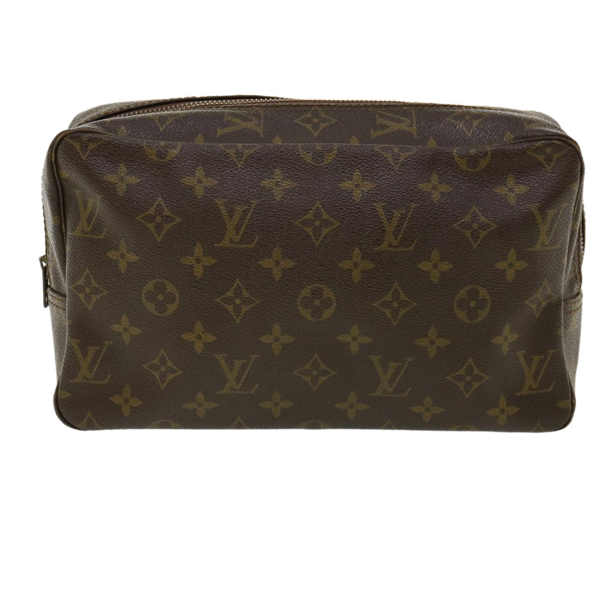 Louis Vuitton Brown Canvas Trousse de Toilette clutch bag
