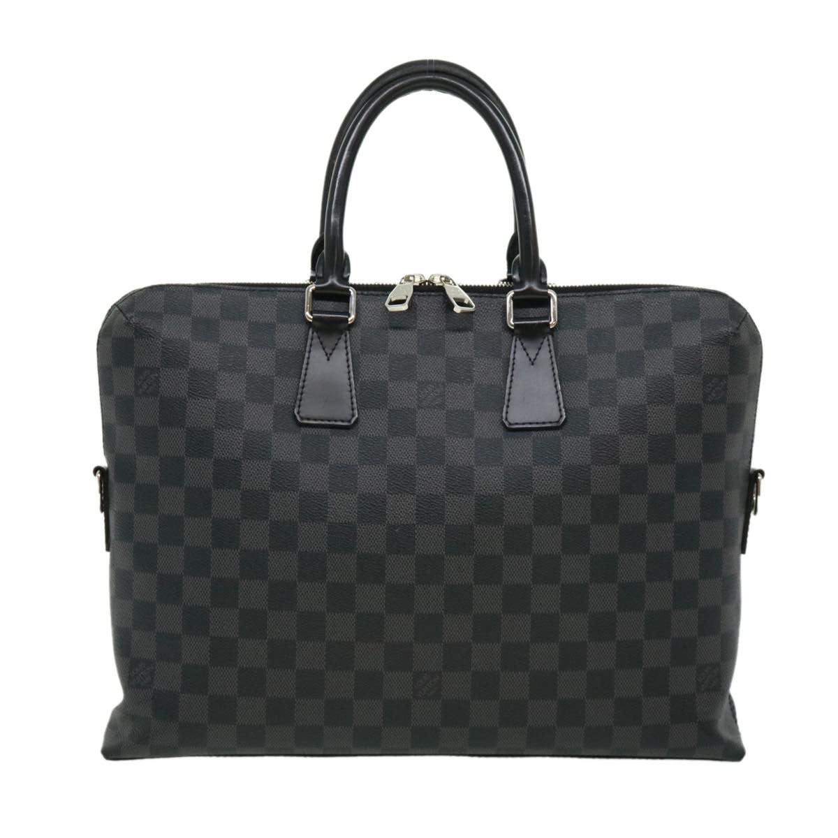 Louis Vuitton Black Canvas Porte documents Jour briefcase bag