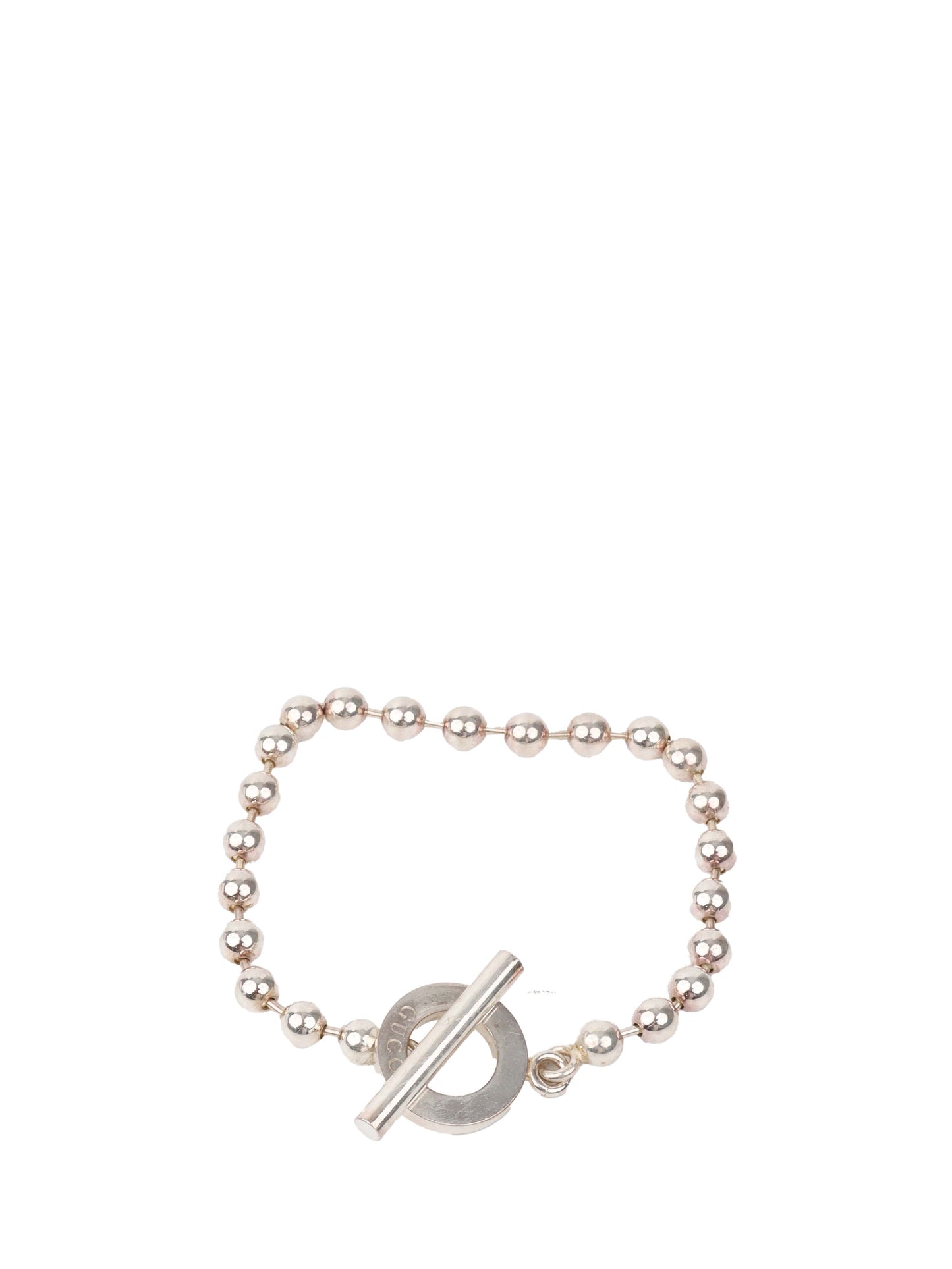 Gucci Silver Ball Bracelet.