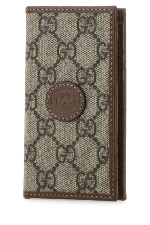 Gucci Man Gg Supreme Fabric Card Holder