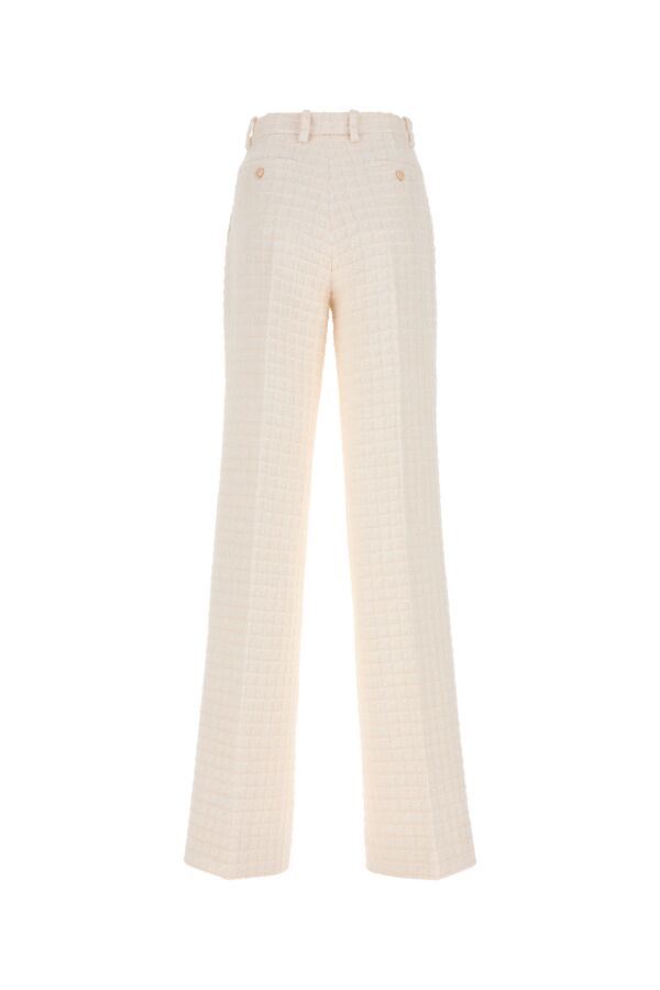 Gucci Woman Ivory Cotton Blend Pant