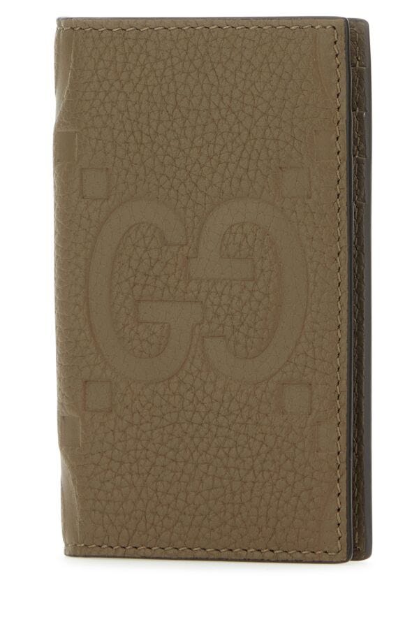 Gucci Man Khaki Leather Card Holder