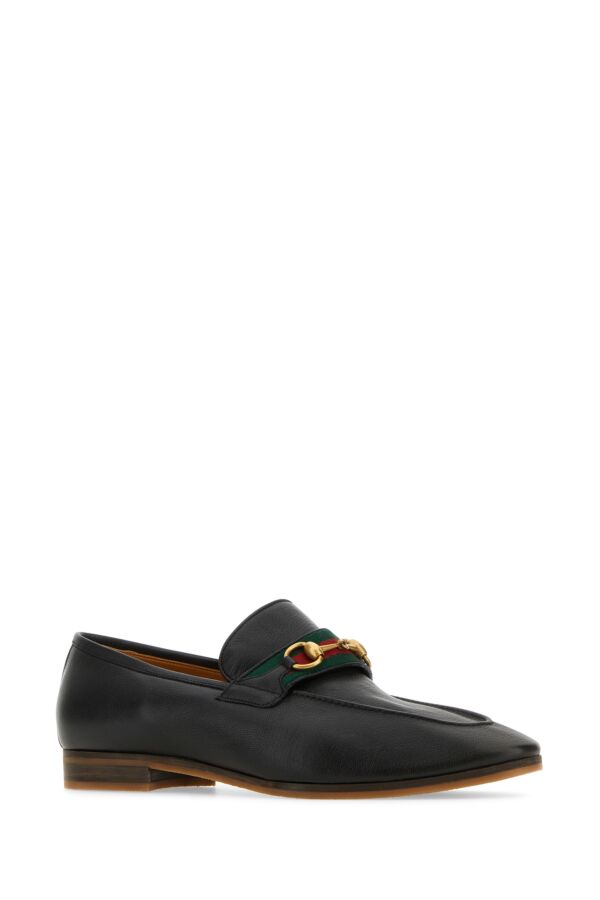Gucci Man Black Leather Loafers