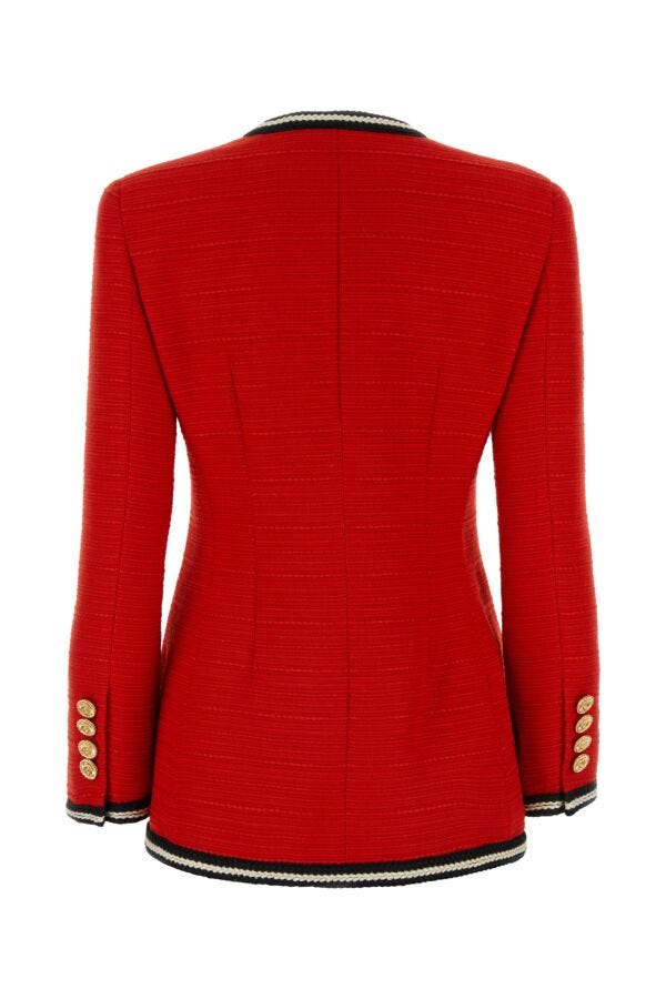 Gucci Woman Red Tweed Blazer