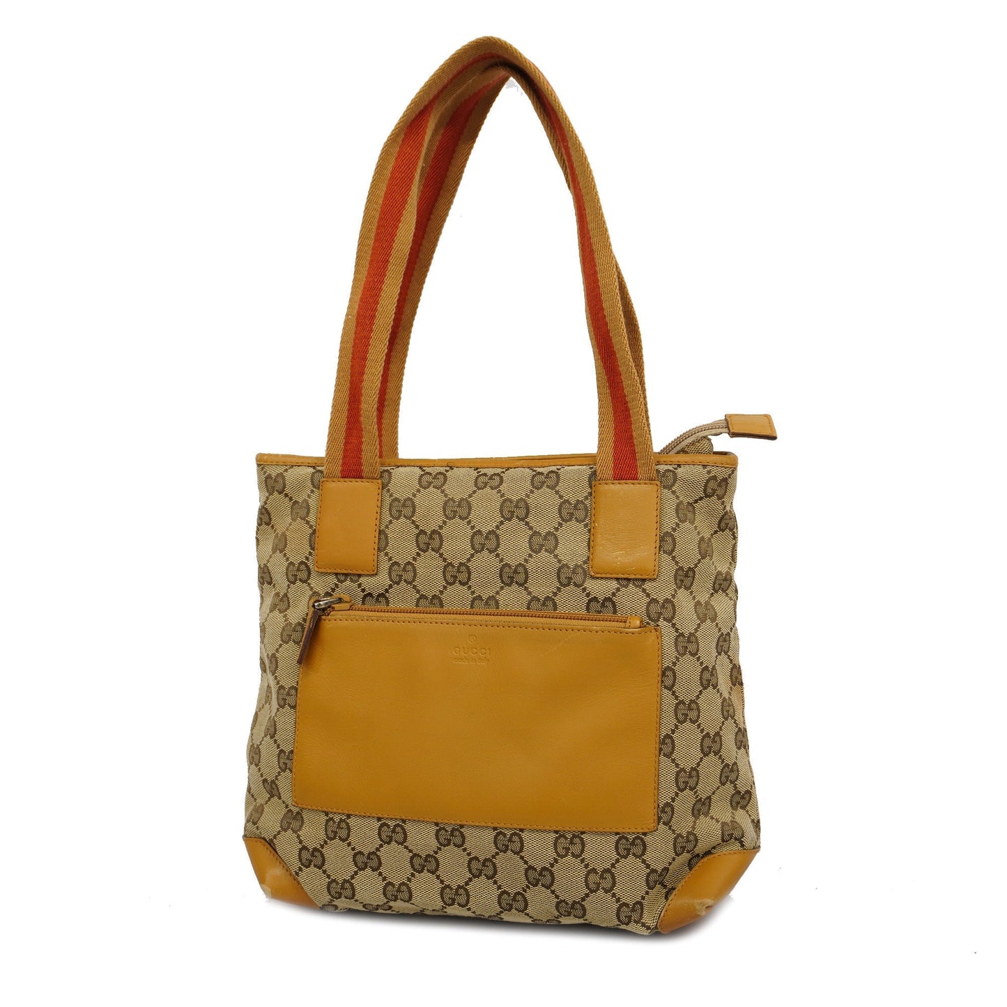 GUCCI GG Canvas 019 0402 Women's Leather Tote Bag Beige