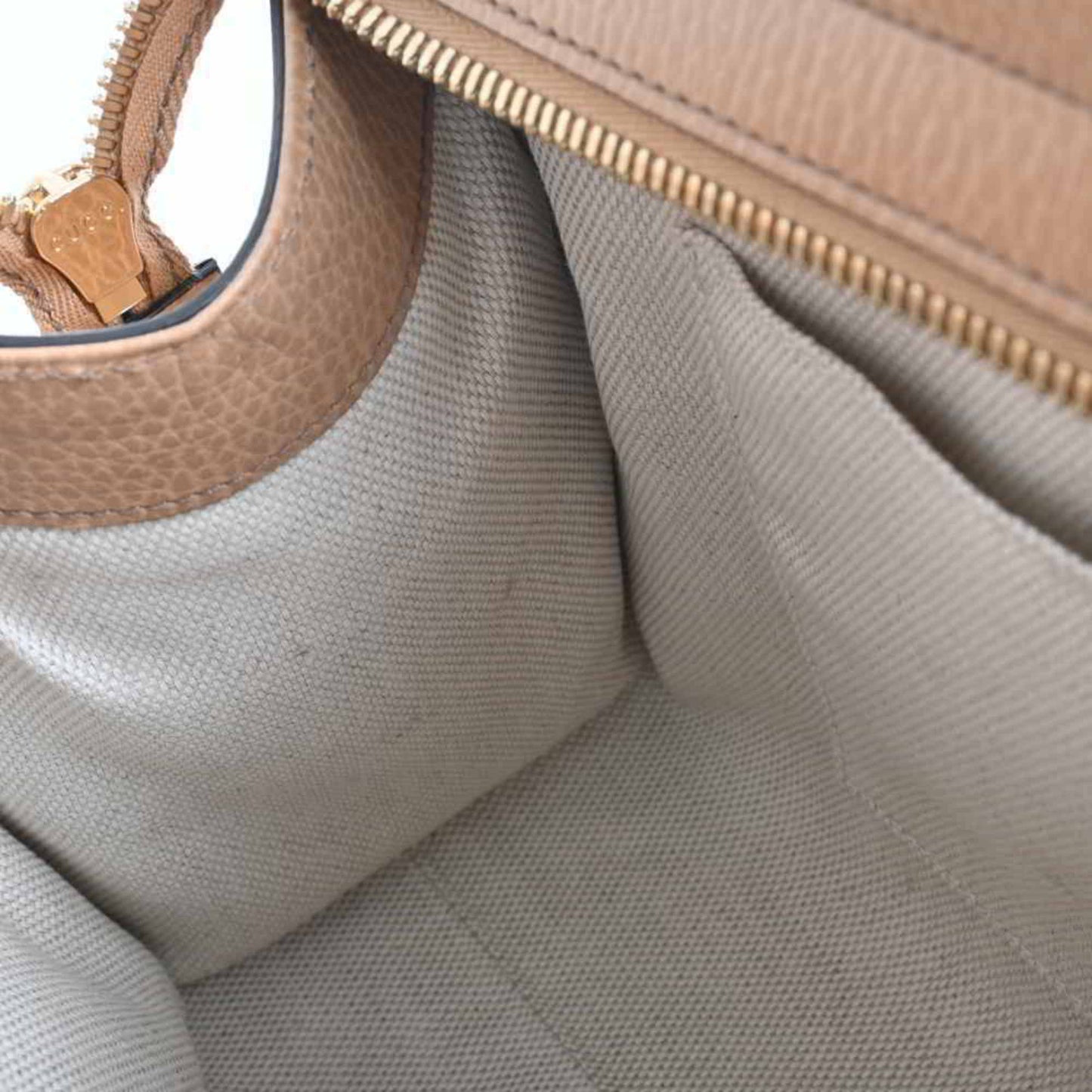 Gucci Soho Interlocking G Leather Handbag Beige