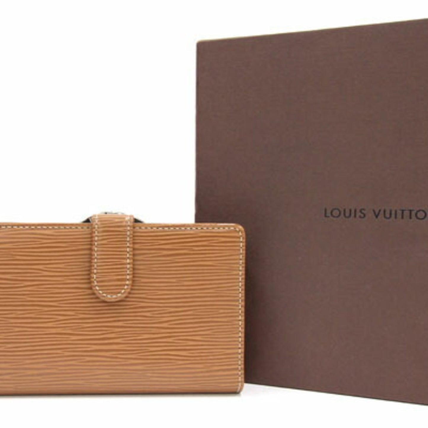 Louis Vuitton Bifold Clasp Wallet Epi Porto Monet Viennois M63271 Cannel Women's LOUIS VUITTON