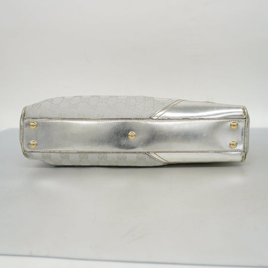 GUCCIAuth GG Canvas Tote Bag 169971 Women's Tote Bag Silver