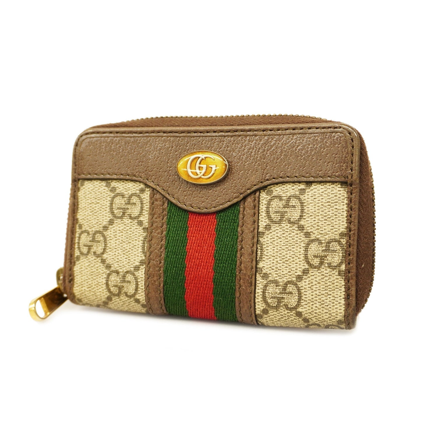 GUCCI Ophidia Coin Case 597613 Gold Hardware Women's GG Supreme,Leather