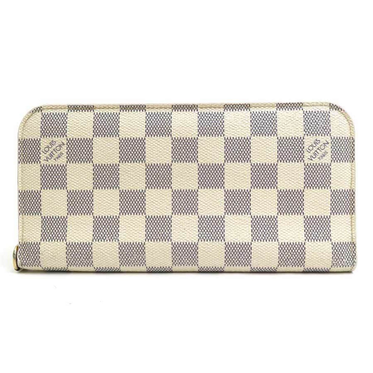 LOUIS VUITTON Bifold Long Wallet Damier Azur Portefeuille Unsolit Canvas Azure Ladies N63072 e55795a