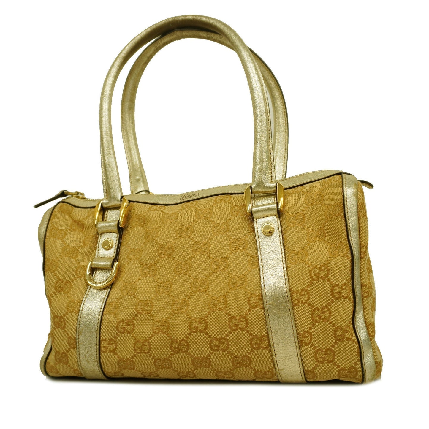 GUCCIAuth GG Canvas Handbag 130942 Women's Handbag Beige,Gold