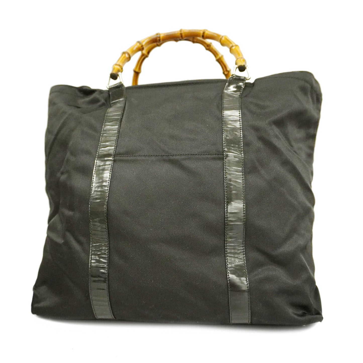 GUCCI Bamboo Boston Bag 002 3754 0412 Men,Women,Unisex Nylon Canvas Black