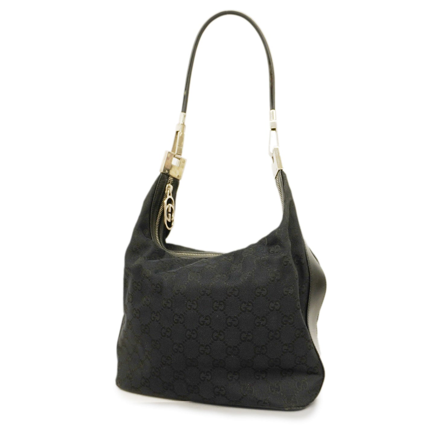 GUCCI Auth GG Canvas Handbag 001 3814 Women's Leather Black