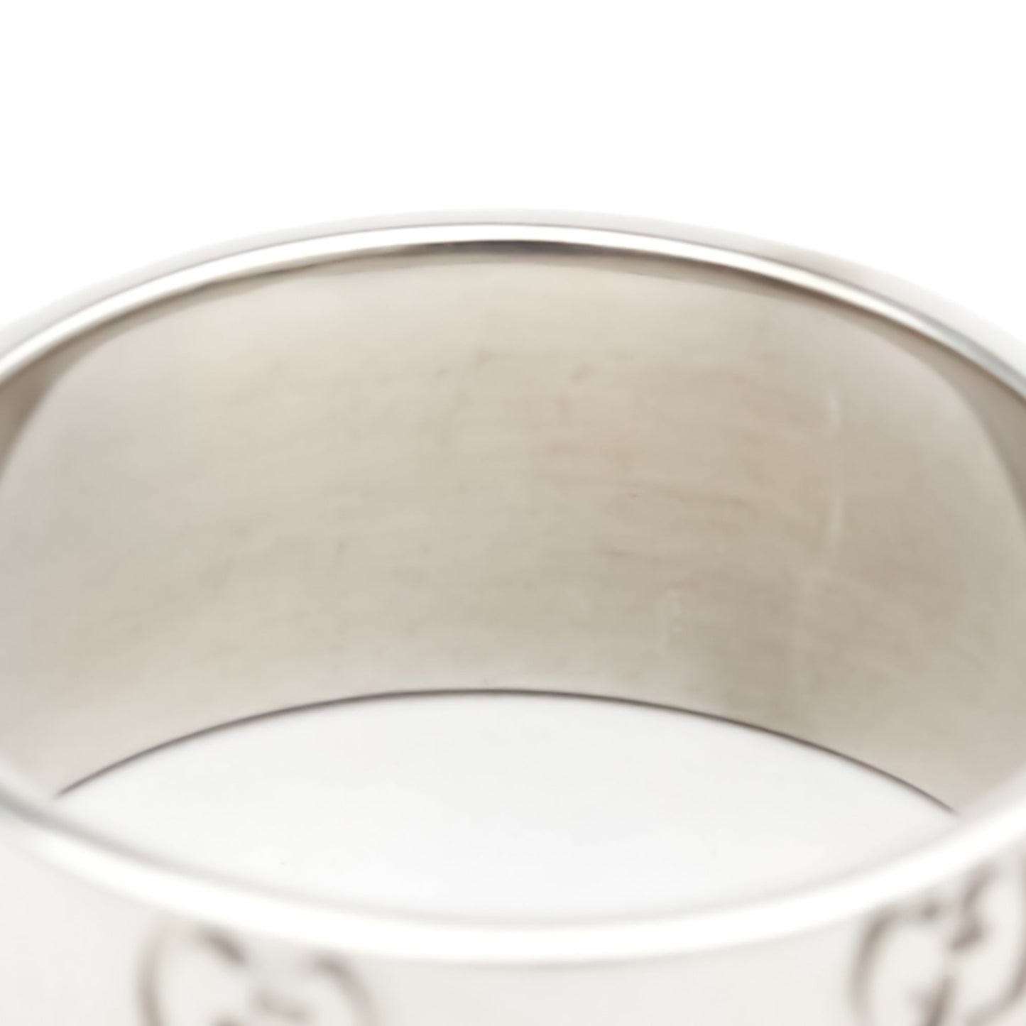 Gucci Icon Wide Ring White Gold (18K) Fashion No Stone Band Ring