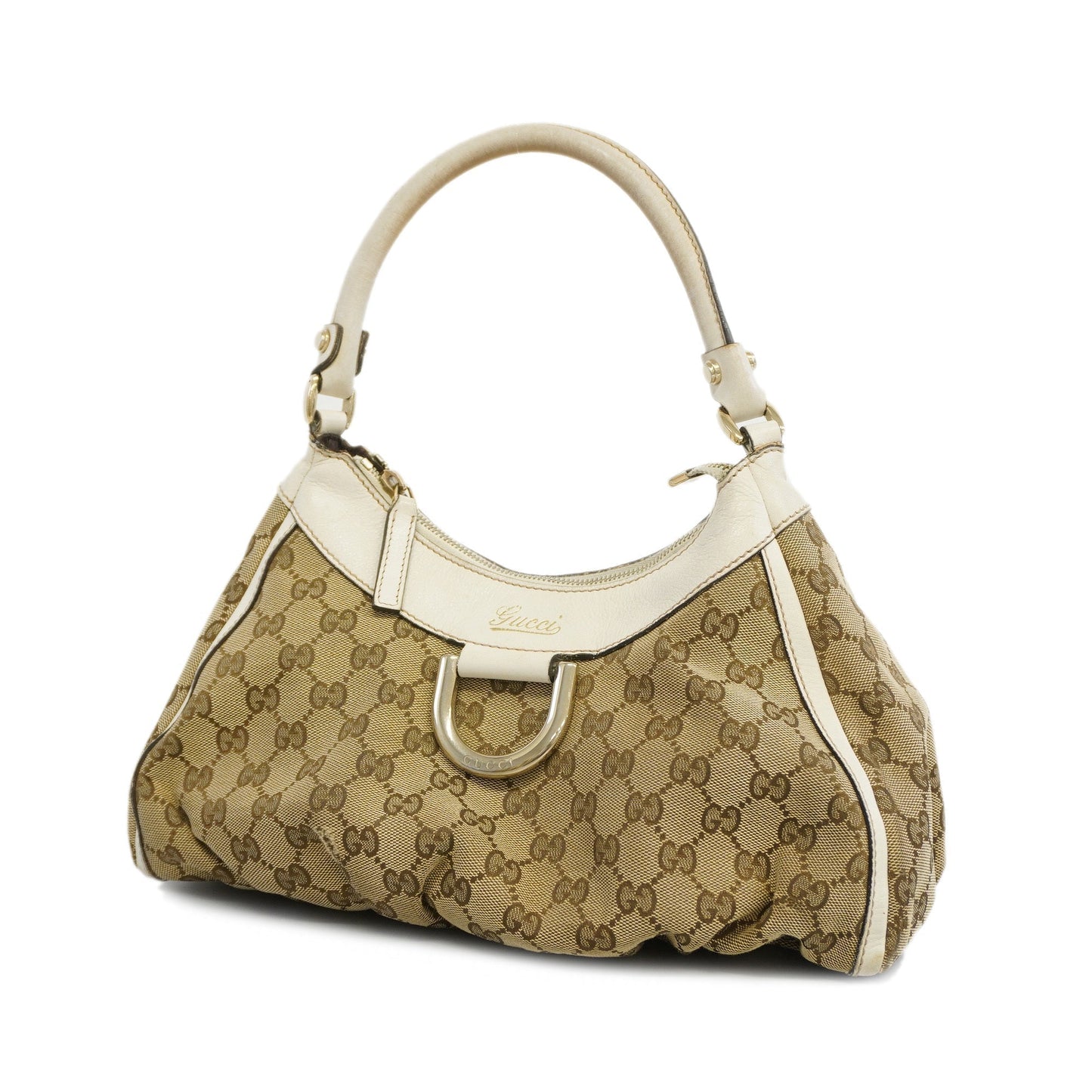 GUCCI GG Canvas Handbag 190525 Women's Handbag Beige,White