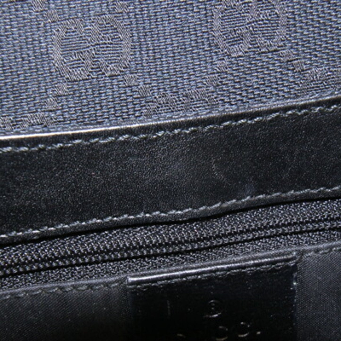 Gucci Handbag GG Jackie 005.0811 Black Canvas Leather Ladies Bamboo GUCCI