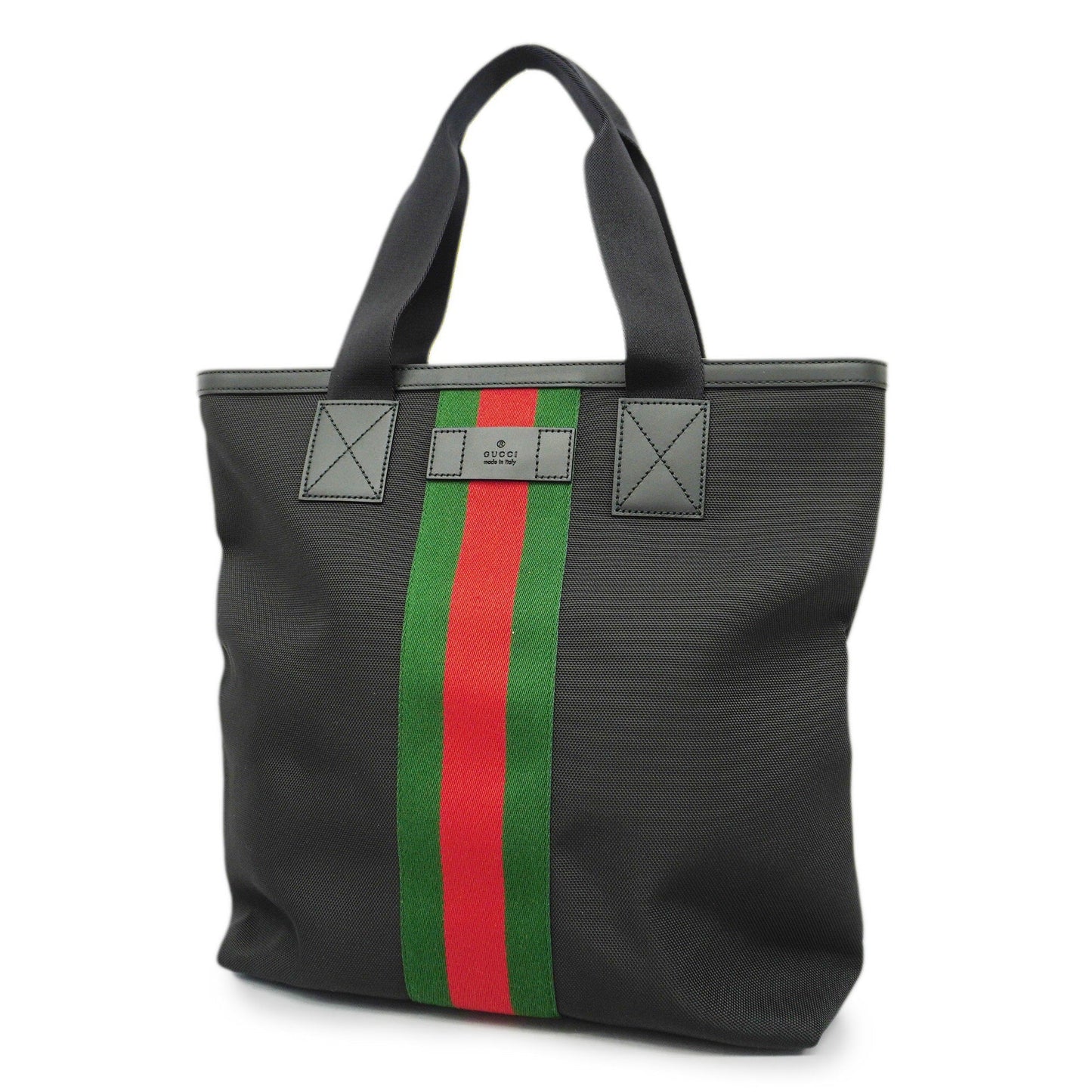 GUCCI Sherry Line Women's Canvas Tote Bag Black