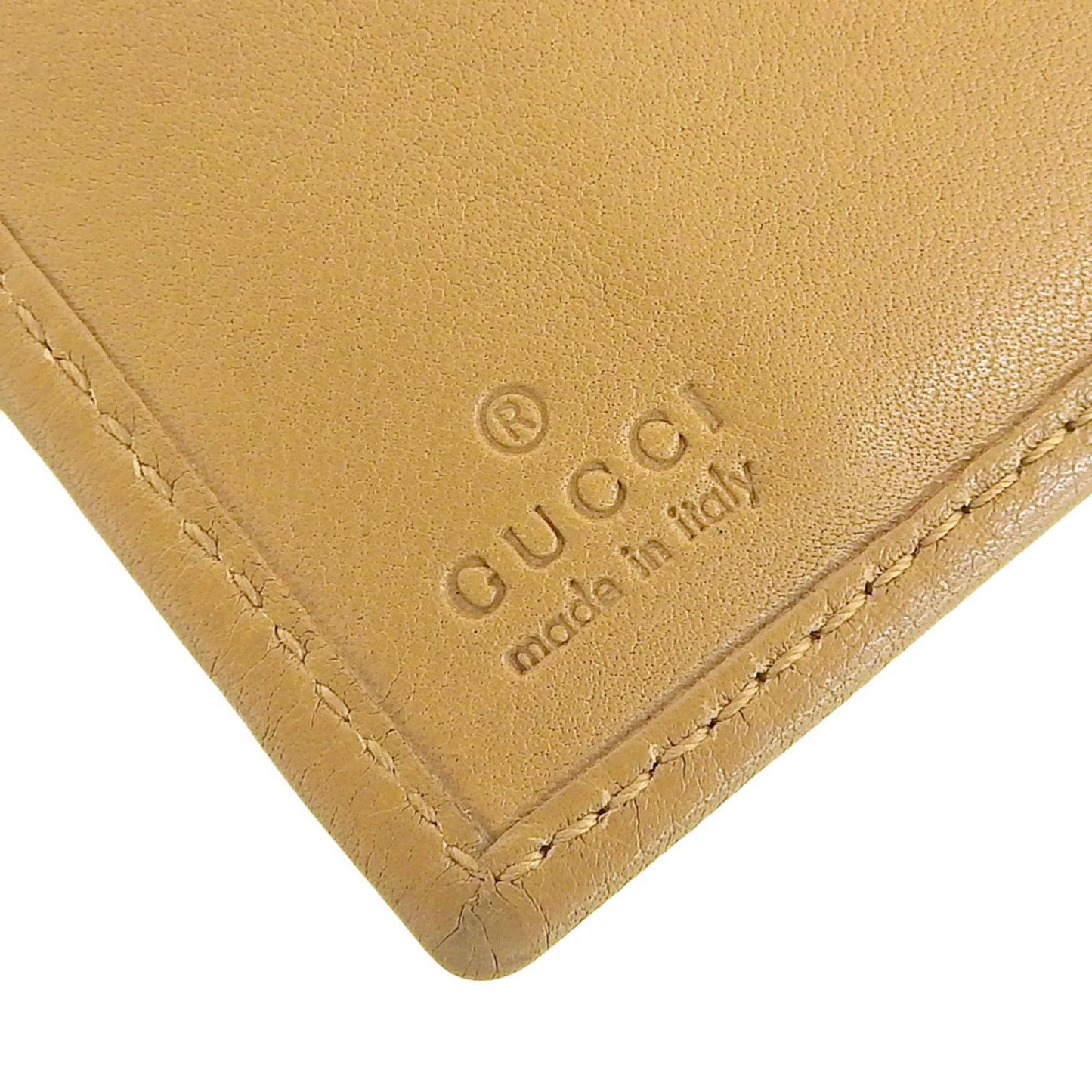 Gucci folio wallet G logo leather brown 034 4463 0836