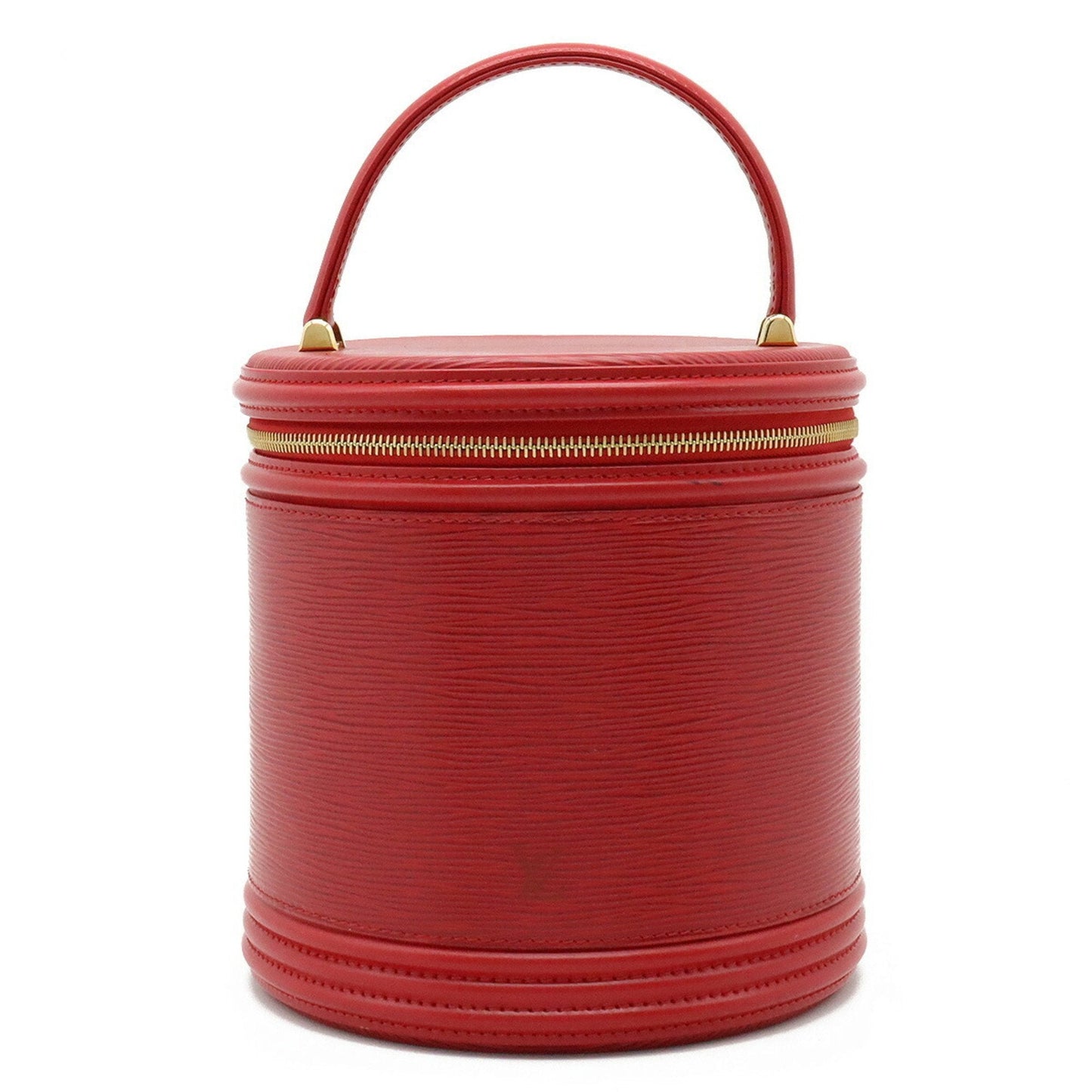 LOUIS VUITTON Epi Cannes Handbag Vanity Bag Leather Red Castilian M48037