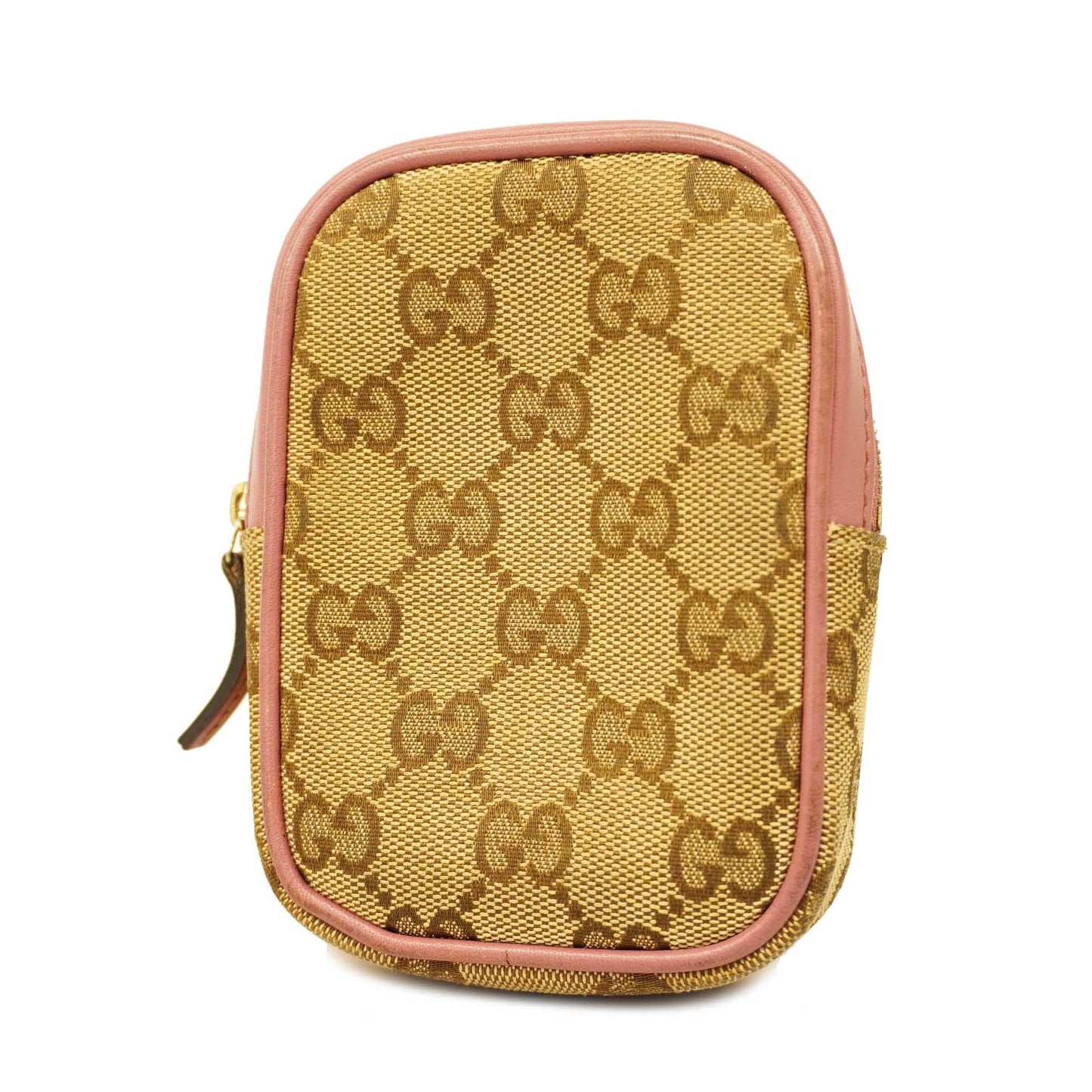 GUCCIAuth Pouch 548393 Women's GG Canvas,Leather Beige,Pink