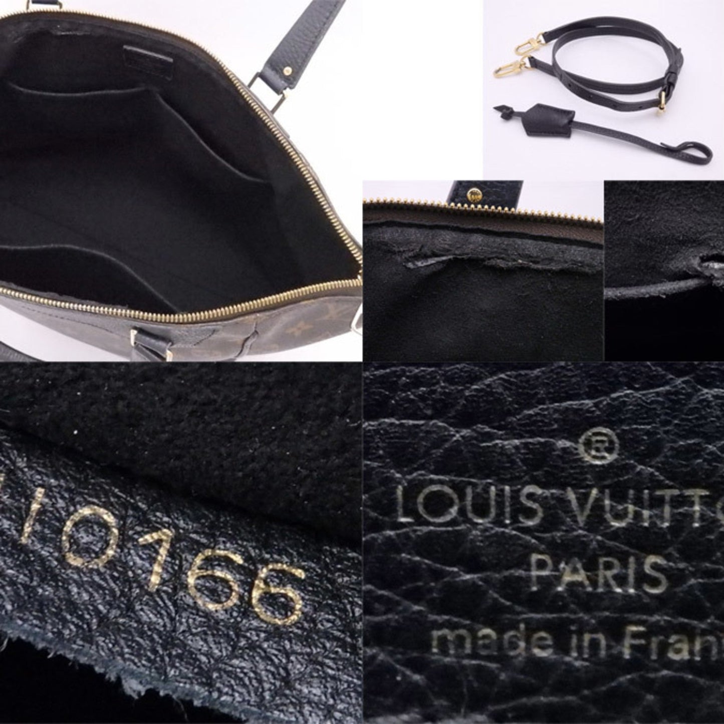 Louis Vuitton 2way Bag Monogram Estrella Brown Black Canvas Leather Handbag Shoulder Ladies M51192