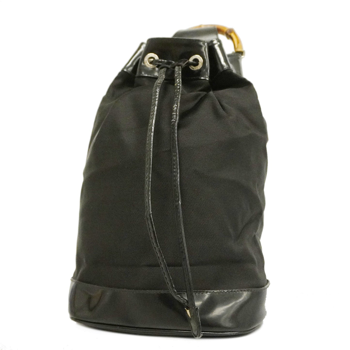 GUCCI Bamboo Shoulder Bag Nylon/enamel 003 2113 0036 Shoulder Bag Black